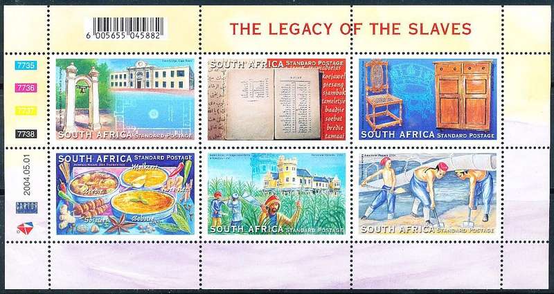RSA  - 2004 -    The Legacy of Slaves  SHEET   - FINE  MINT
