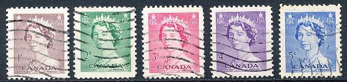 CANADA  1953  -  Queen Elizabeth II  FULL SET   -  FINE USED
