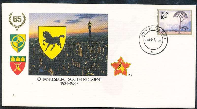 RSA   -  SA  ARMY   COVER   no 23  -   FINE ITEM
