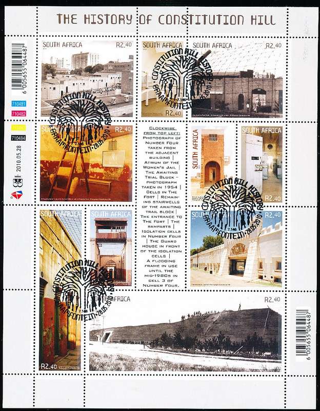 RSA  -  2010 -  Constitution Hill  FULL SHEET   - FINE  CTO USED
