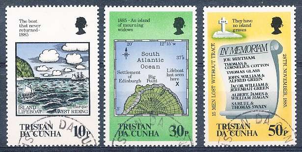 TRISTAN da CUNHA  - 1985     Loss of Lifeboat   SET  -  FINE  USED