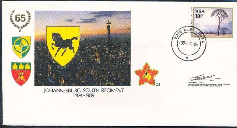 RSA   -  SA  ARMY   COVER   no 23  -    SIGNED