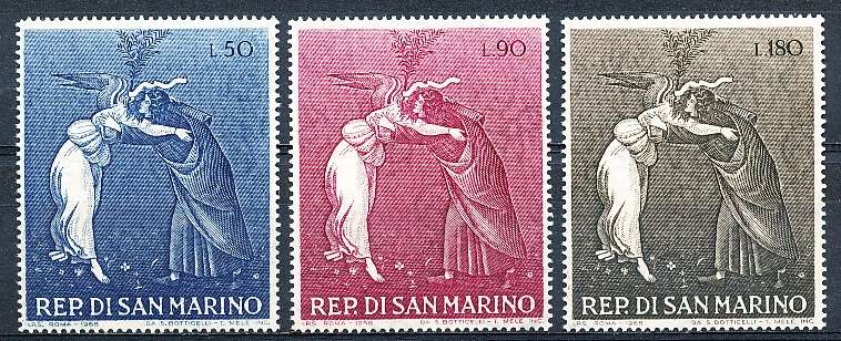 SAN MARINO  1968  -  Christmas   FULL SET     - FINE  MINT