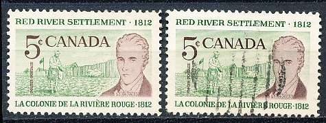 CANADA  1962  -   Red River Settlement  -  MINT and FINE USED