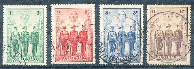 AUSTRALIA  1940 -  Australian Imperial Forces  SET  FINE  USED