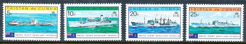TRISTAN da CUNHA  - 1978   Ships - Royal Fleet  Vessels  SET  -    FINE  MINT