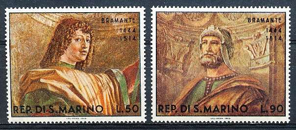 SAN MARINO  1969  -  Donato Bramante   FULL SET     - FINE  MINT