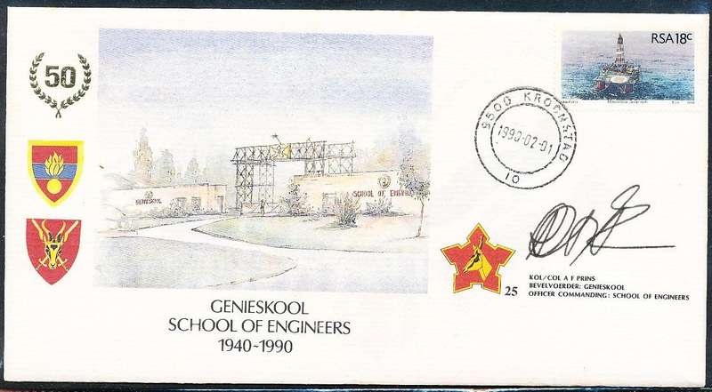 RSA   -  SA  ARMY   COVER   no 25  -    SIGNED