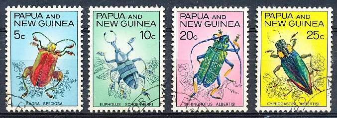 PAPUA NEW GUINEA 1967  -    Fauna Conservation - Beetles   FULL  SET    -  FINE  USED