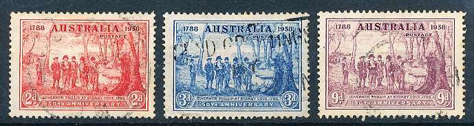 AUSTRALIA  1937 -  Foundation of New South Wales FULL  SET  FINE  USED