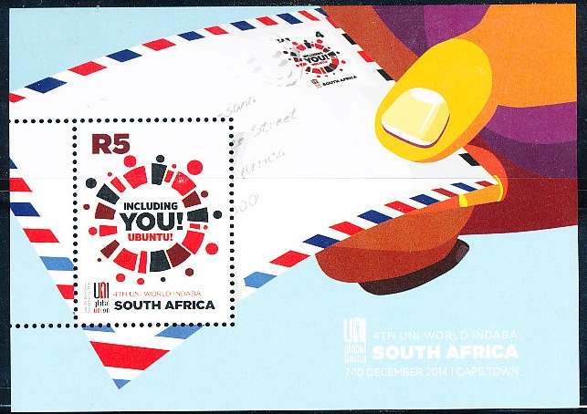RSA  - 2014  -  UNI World Indaba   MINI-SHEET - FINE MINT