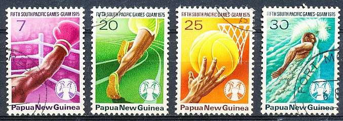 PAPUA NEW GUINEA 1975 -     South Pacific Games, Guam  FULL SET    -   FINE USED