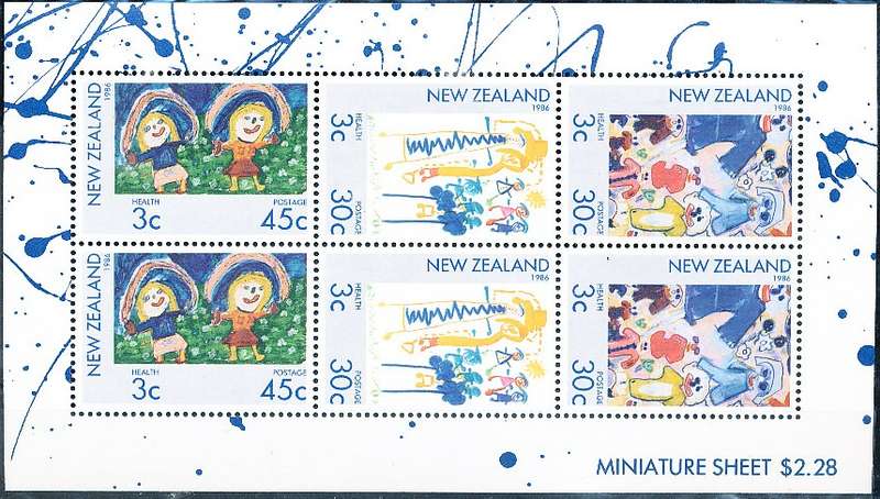 NEW ZEALAND   - 1986  Health Stamps - Children's Paintings -     FINE MINT