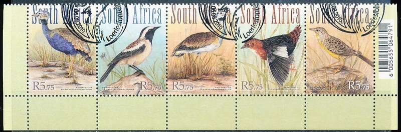 RSA  -  2010 -   Grassland Birds   SET   - CTO USED