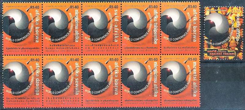 RSA  - 2001  -  Conference Against Racism  -  FULL  SET  - FINE  MINT