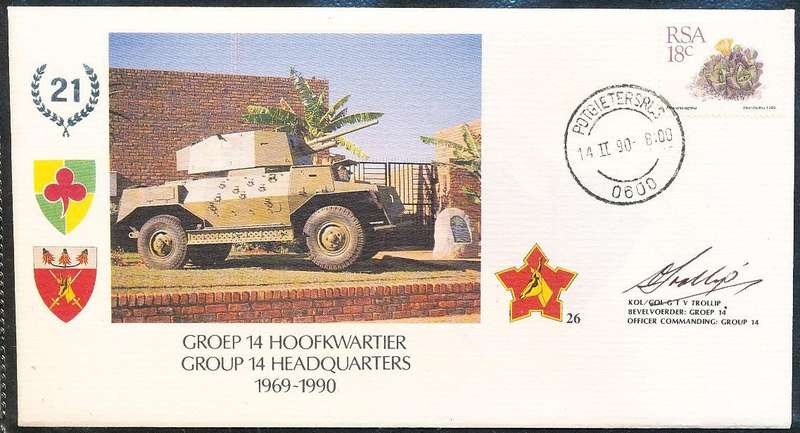 RSA   -  SA  ARMY   COVER   no 26  -    SIGNED