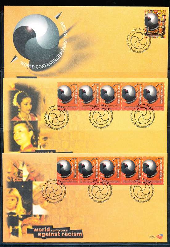 RSA -  2001 -    Conference Against Racism  F/D  COVERS - FINE  ITEMS