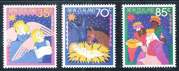 NEW ZEALAND   - 1987   Christmas SET -    FINE MINT