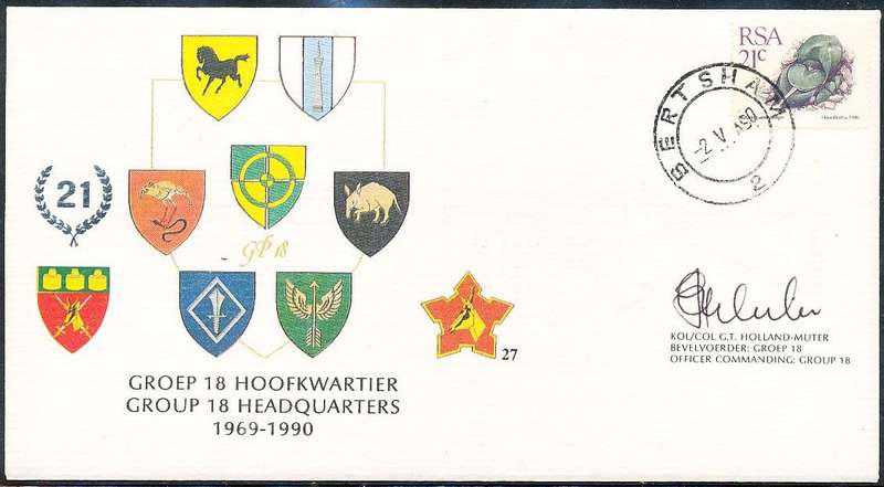 RSA   -  SA  ARMY   COVER   no 27  -    SIGNED