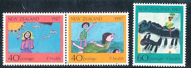 NEW ZEALAND   - 1987   Health Stamps - Children's Paintings   SET -    FINE MINT