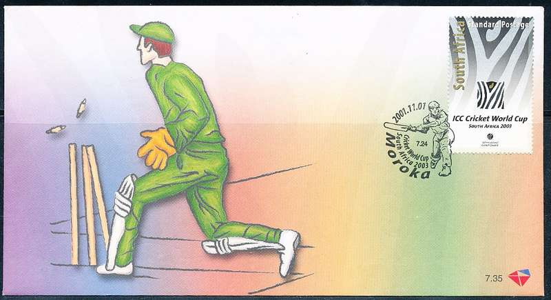 RSA -  2001 -    Cricket World Cup    F/D  COVER - FINE  ITEM