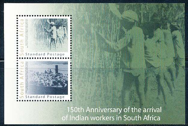 RSA  - 2011  -   Arrival of Indian Indentured Labourers  MINI-SHEET - FINE MINT