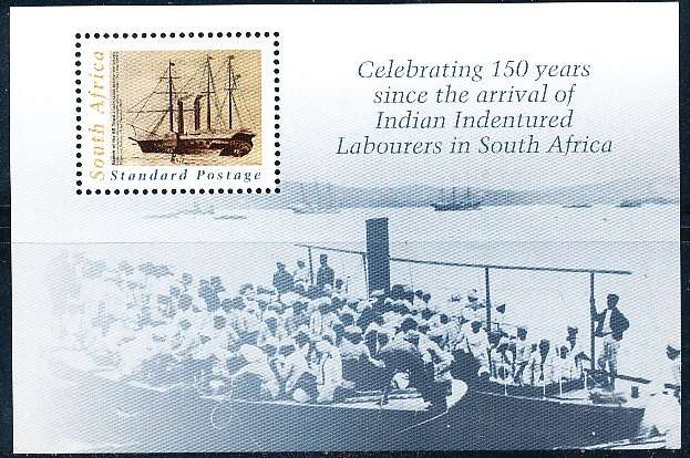 RSA  - 2011  -   Arrival of Indian Indentured Labourers  MINI-SHEET - FINE MINT