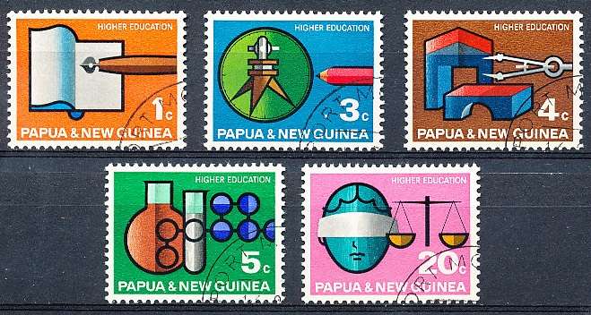 PAPUA NEW GUINEA 1967  -    Higher Education   FULL  SET    -  FINE  USED