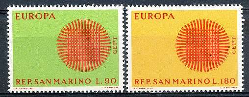 SAN MARINO  1970  -  EUROPA Stamps   FULL SET     - FINE  MINT