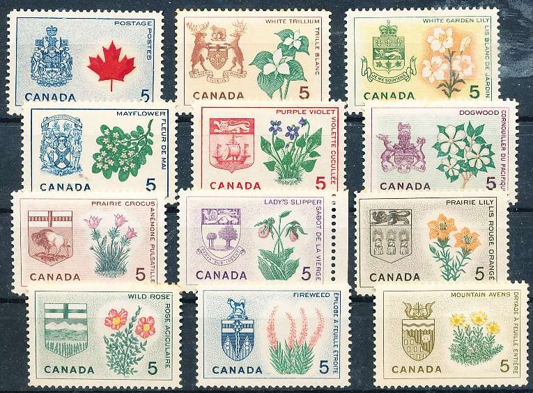 CANADA  1964  -    Provincial Badges PART  SET  -  FINE  MINT