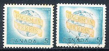 CANADA  1964  -  Peace  -  MINT and FINE USED