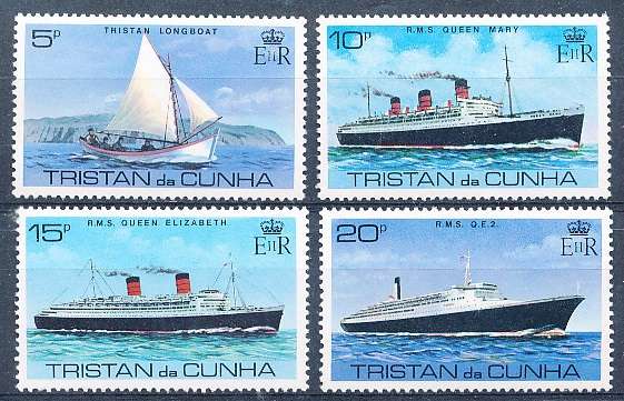 TRISTAN da CUNHA  - 1979    Passenger Ship  Queen Elizabeth   SET  -    FINE  MINT