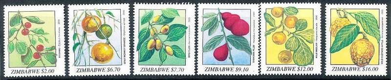 ZIMBABWE 2000  -    Wild Fruits   FULL   SET    -  FINE MINT