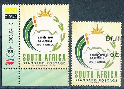 RSA  - 2008 -  Inter-Parliamentary Union Assembly    - FINE MINT and  USED