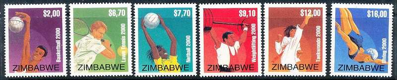 ZIMBABWE  2000  -   SPORTS    FULL   SET     -  FINE    MINT