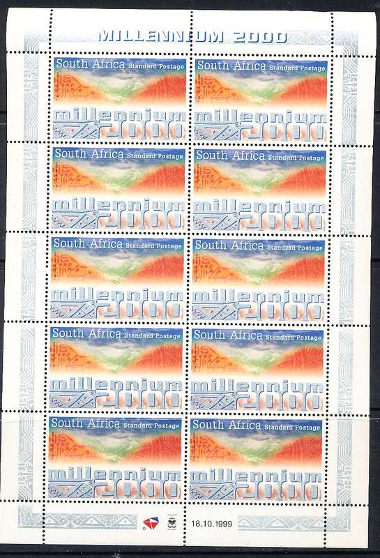 RSA  - 2000  -   New Millennium   FULL SHEET  - FINE  MINT