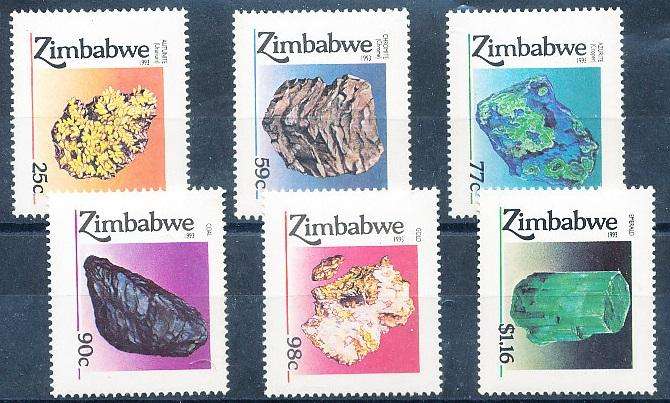 ZIMBABWE 1993  -  Minerals  SET    -  FINE MINT