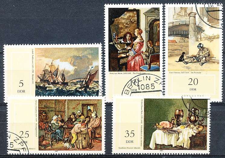 GERMANY  DDR   1982  -   Paintings  FULL SET    -  FINE  USED
