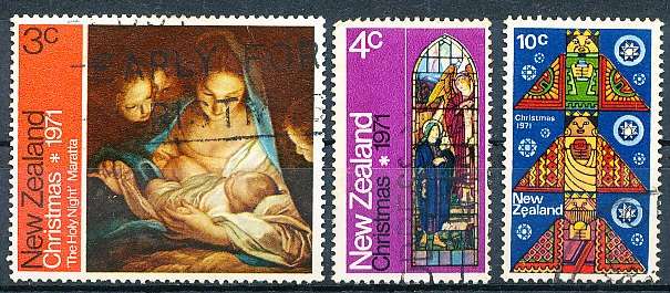 NEW ZEALAND   - 1971    Christmas   -    FINE USED