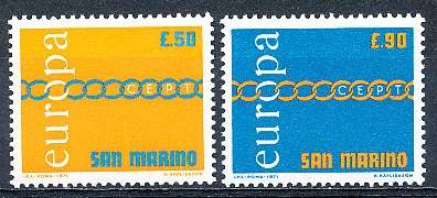 SAN MARINO  1971  -  EUROPA Stamps  FULL SET     - FINE  MINT