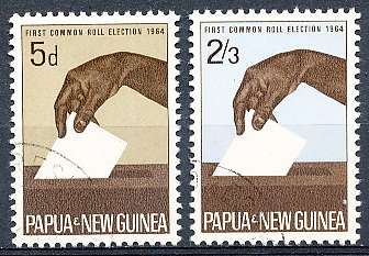 PAPUA NEW GUINEA 1964  -   Common Roll Elections  FULL  SET    -  FINE USED