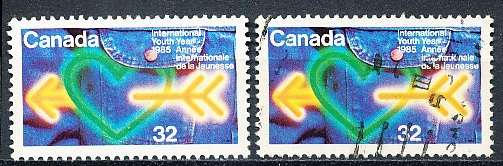 CANADA  1985  -    International Youth Year  -  FINE  MINT and USED