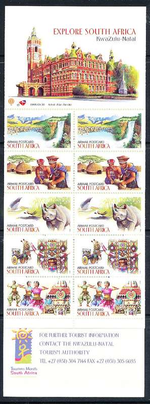 RSA  - 1998  -  Explore South Africa - KwaZulu-Natal  BOOKLET  - FINE  MINT