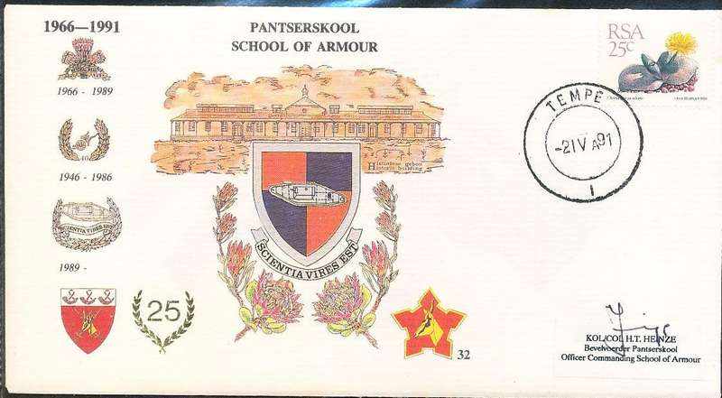RSA   -  SA  ARMY   COVER   no 32  -    SIGNED