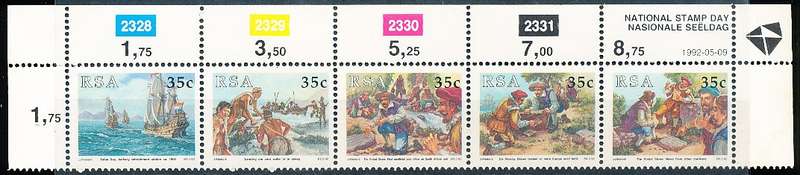 RSA -  1992  -  National Stamp Day  C/BLOCK    -    MINT