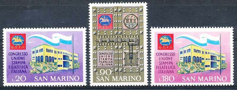 SAN MARINO  1971  -  Philatelic Press Union Congress  FULL SET     -  FINE  MINT
