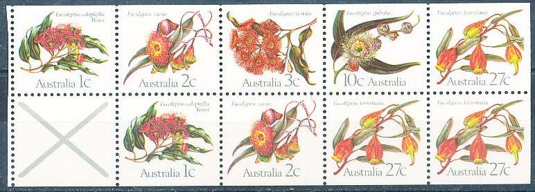 AUSTRALIA  1982 -    Eucalyptus  SET  BOOKLET PANE    -   FINE MINT