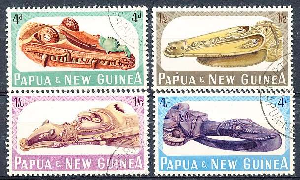 PAPUA NEW GUINEA 1965  -  Sepik Canoe Prows   FULL  SET    - FINE  USED