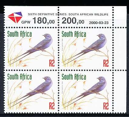 RSA  - 1998  -    6th DEF  REDRAWN   R2  CONTROL  23/03/2000   - FINE  MINT