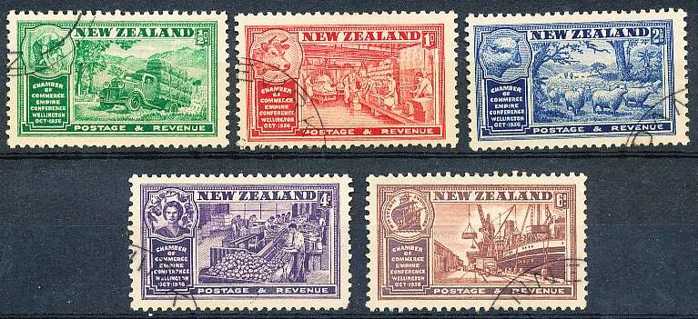 NEW ZEALAND   - 1935  Commerce of the British Empire   SET   -  FINE USED